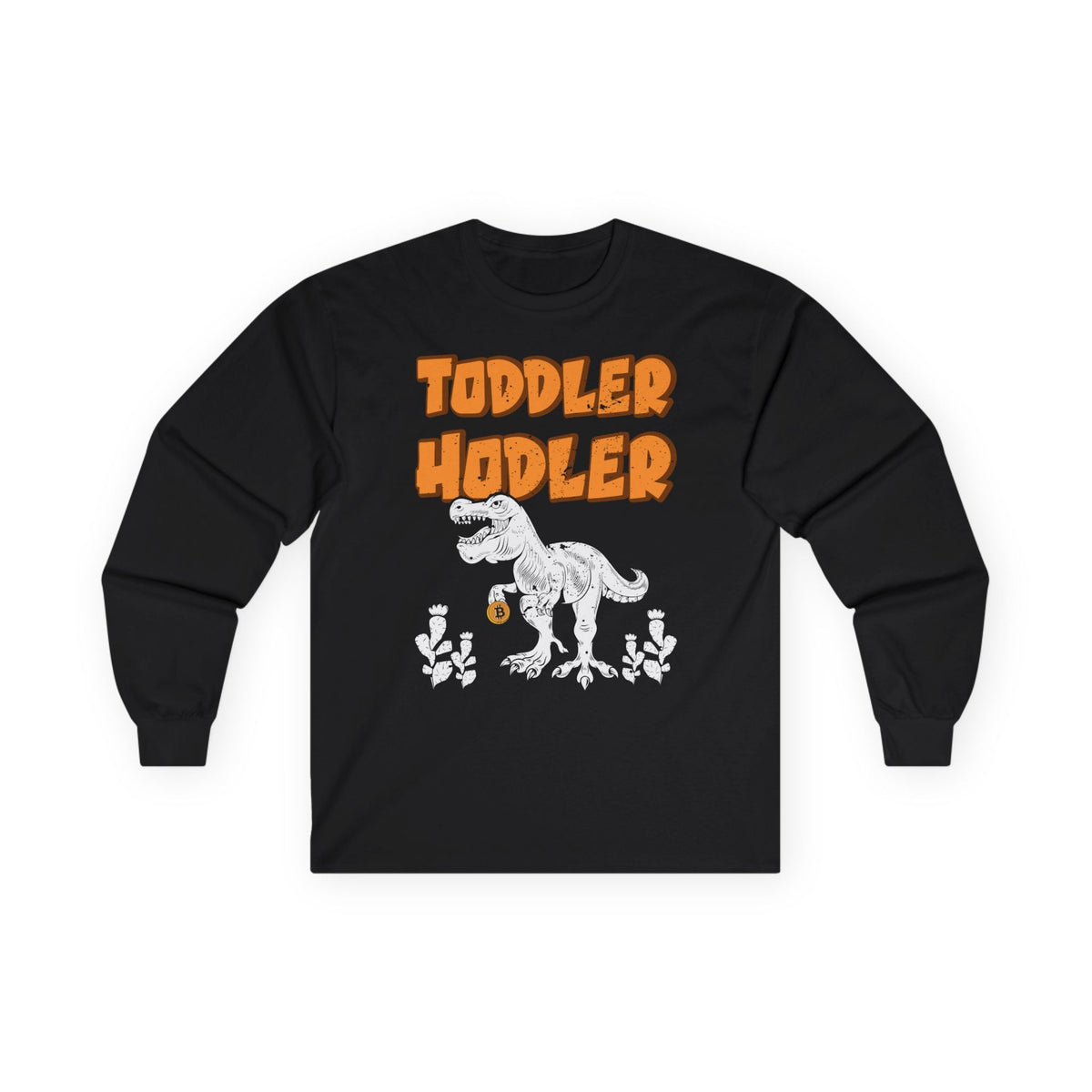 Toddler Hodler Dinosaur Crypto Long Sleeve – Cryptocurrency Shirt for Enthusiasts, Traders, and Meme Lovers