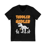 Toddler Hodler Dinosaur Crypto V-Neck – Cryptocurrency Shirt for Enthusiasts, Traders, and Meme Lovers