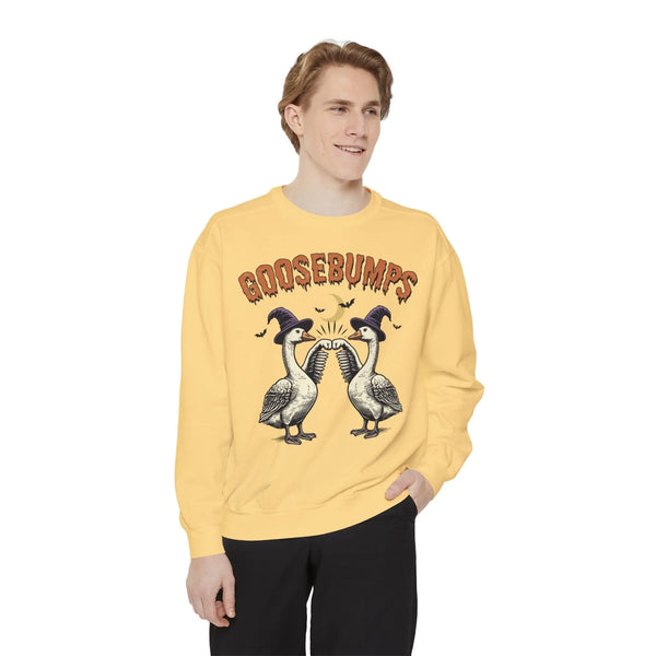 Vintage Goosebumps Halloween Sweatshirt - Witch Geese Spooky Graphic Sweater