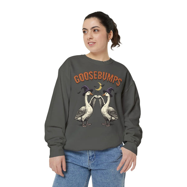 Vintage Goosebumps Halloween Sweatshirt - Witch Geese Spooky Graphic Sweater