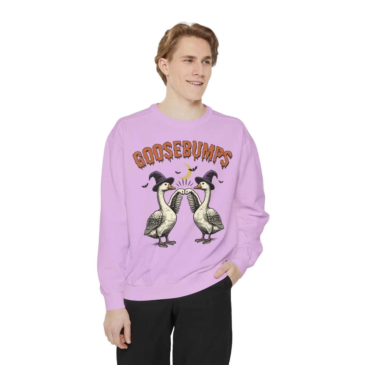 Vintage Goosebumps Halloween Sweatshirt - Witch Geese Spooky Graphic Sweater