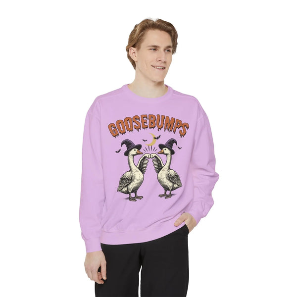 Vintage Goosebumps Halloween Sweatshirt - Witch Geese Spooky Graphic Sweater