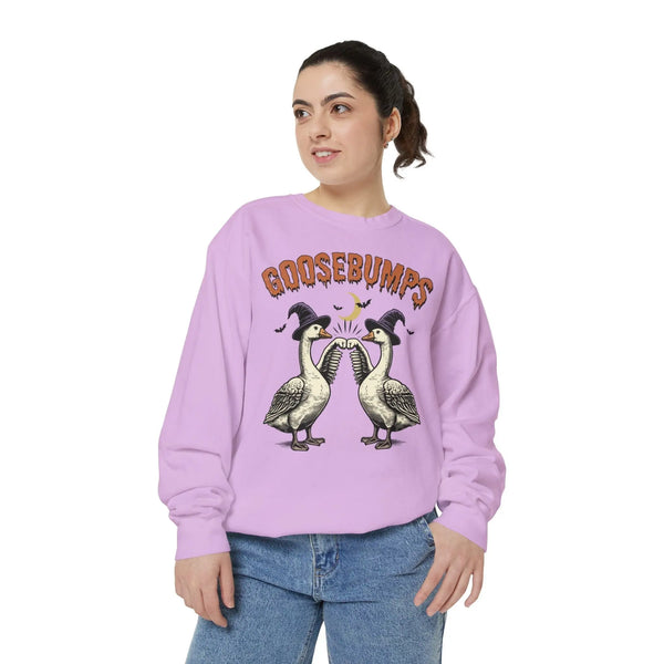 Vintage Goosebumps Halloween Sweatshirt - Witch Geese Spooky Graphic Sweater