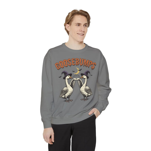 Vintage Goosebumps Halloween Sweatshirt - Witch Geese Spooky Graphic Sweater