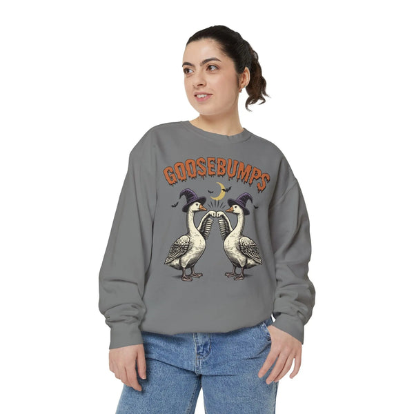 Vintage Goosebumps Halloween Sweatshirt - Witch Geese Spooky Graphic Sweater