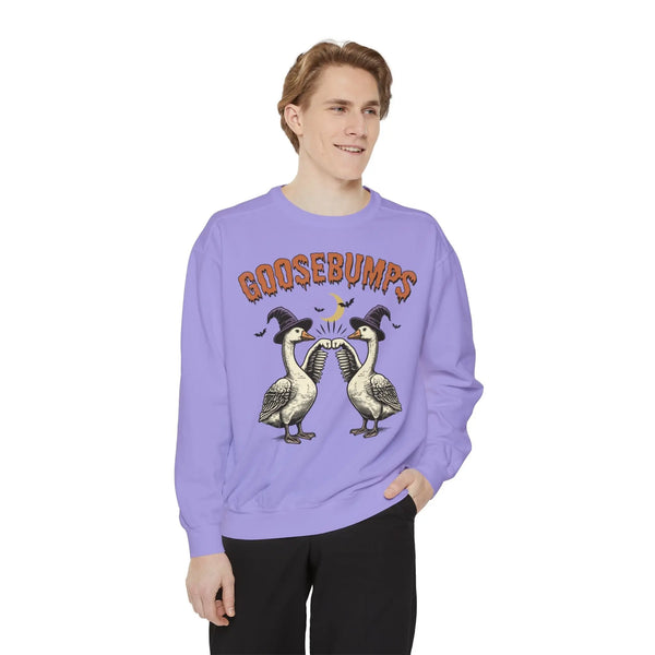 Vintage Goosebumps Halloween Sweatshirt - Witch Geese Spooky Graphic Sweater
