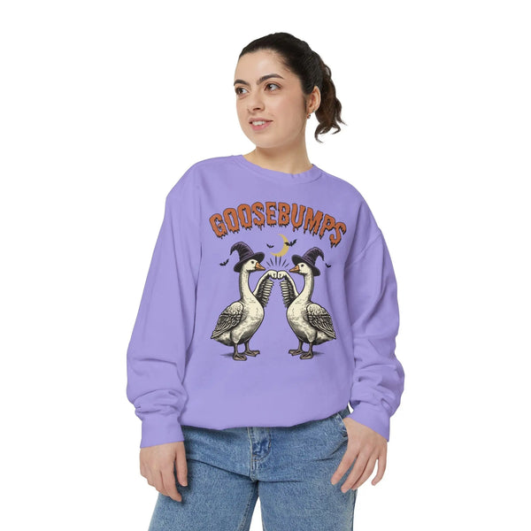 Vintage Goosebumps Halloween Sweatshirt - Witch Geese Spooky Graphic Sweater
