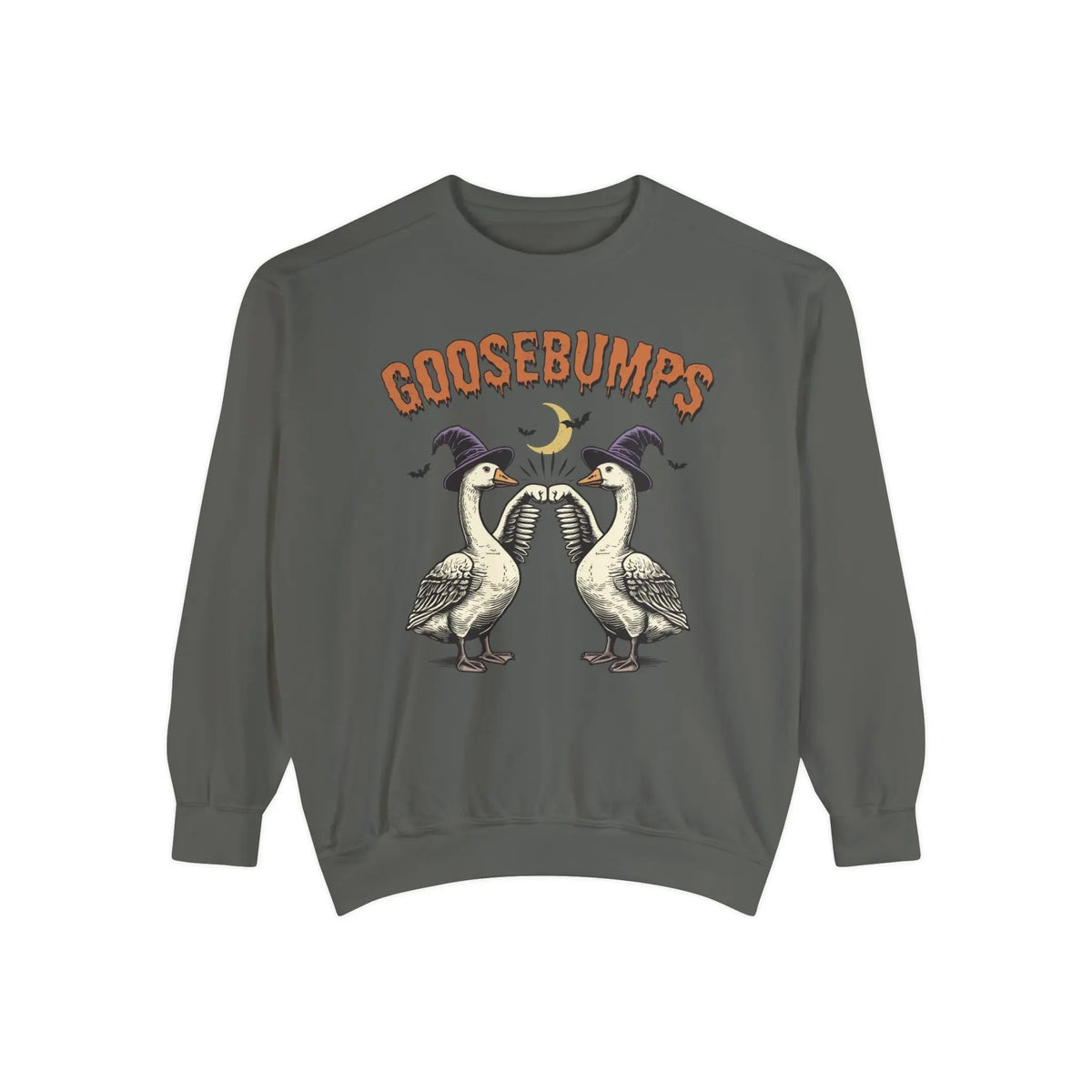 Vintage Goosebumps Halloween Sweatshirt - Witch Geese Spooky Graphic Sweater