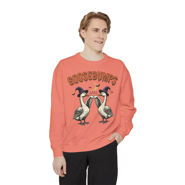 Vintage Goosebumps Halloween Sweatshirt - Witch Geese Spooky Graphic Sweater