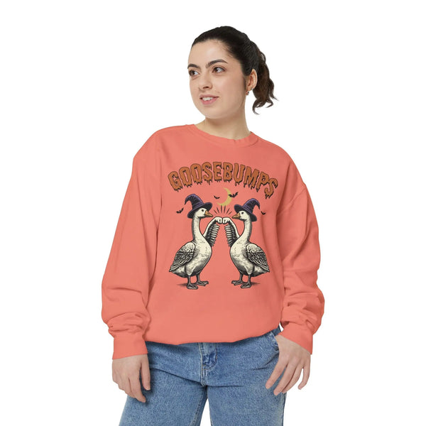 Vintage Goosebumps Halloween Sweatshirt - Witch Geese Spooky Graphic Sweater
