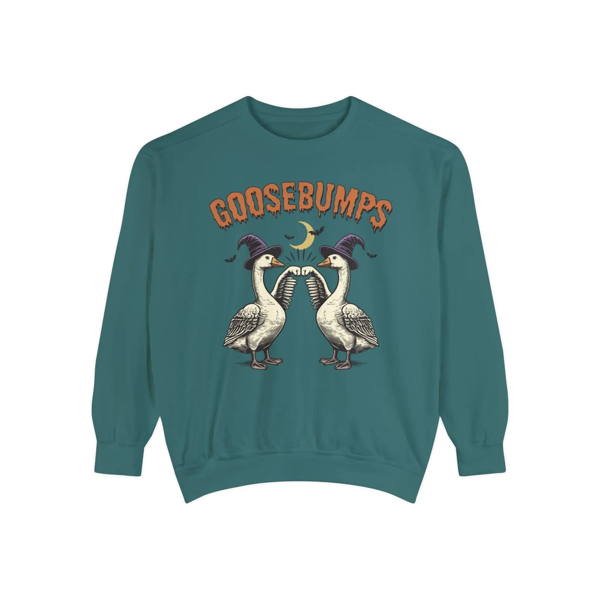 Vintage Goosebumps Halloween Sweatshirt - Witch Geese Spooky Graphic Sweater