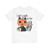 Vintage Pumpkin Cat Halloween Shirt - Spooky Graveyard Kitty Graphic Tee
