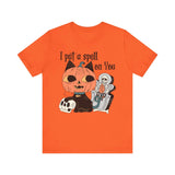 Vintage Pumpkin Cat Halloween Shirt - Spooky Graveyard Kitty Graphic Tee