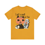 Vintage Pumpkin Cat Halloween Shirt - Spooky Graveyard Kitty Graphic Tee