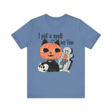 Vintage Pumpkin Cat Halloween Shirt - Spooky Graveyard Kitty Graphic Tee