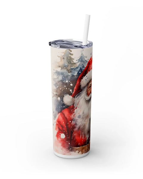 Watercolor Santa Christmas Tumbler 20oz Keeps Drinks Cold and Hot