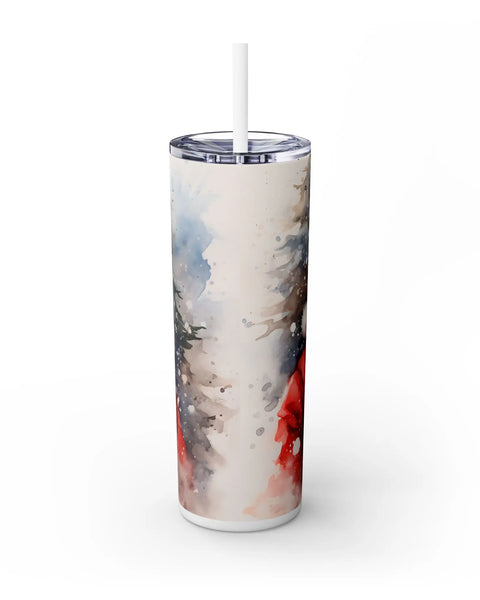 Watercolor Santa Christmas Tumbler 20oz Keeps Drinks Cold and Hot