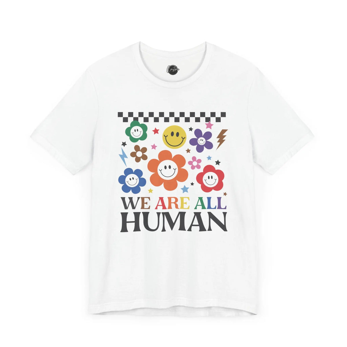 We are All Human - Rainbow Pride Tee | Equality Shirt | LGBTQ+ Support Apparel | Colorful Gay Pride T-Shirt | Inclusive