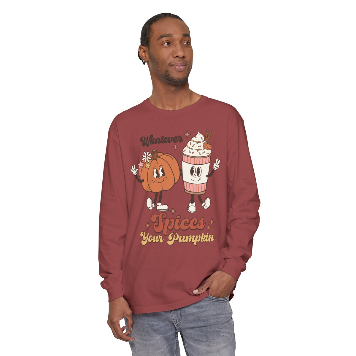 Whatever Spices Your Pumpkin Long SleeveT-Shirt - Funny Fall Quote Tee - Pumpkin Spice Lovers Shirt - Autumn Graphic Tee