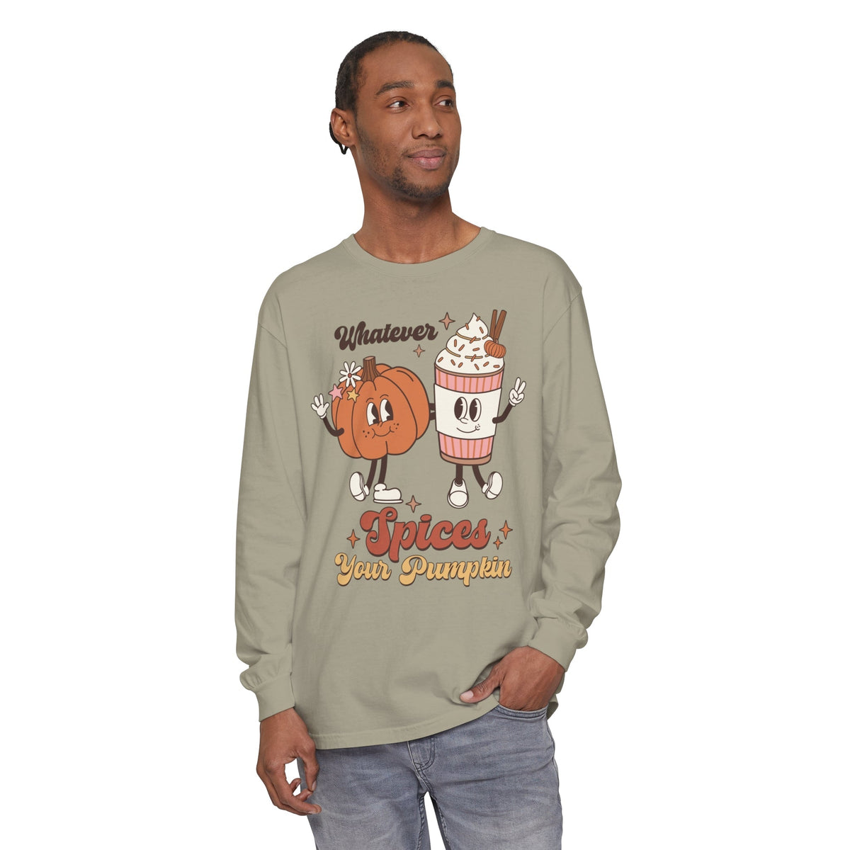 Whatever Spices Your Pumpkin Long SleeveT-Shirt - Funny Fall Quote Tee - Pumpkin Spice Lovers Shirt - Autumn Graphic Tee