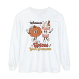 Whatever Spices Your Pumpkin Long SleeveT-Shirt - Funny Fall Quote Tee - Pumpkin Spice Lovers Shirt - Autumn Graphic Tee - Cozy Fall Fashion