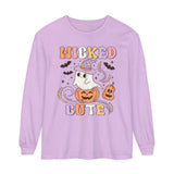 Wicked Cute Halloween Long Sleeve T-Shirt - Adorable Ghost with Pumpkins Graphic Tee