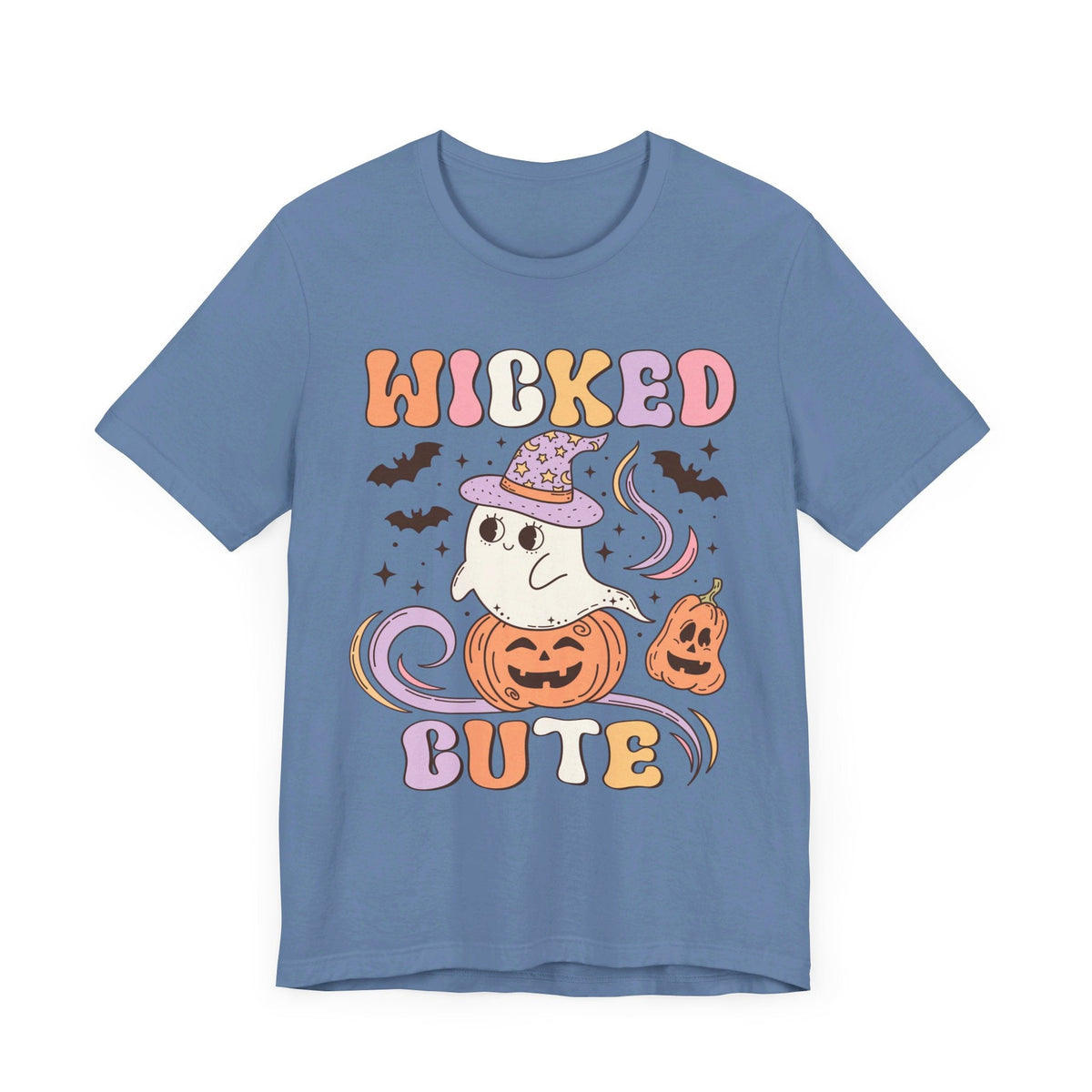 Wicked Cute Halloween Shirt - Adorable Ghost with Pumpkins Graphic Tee