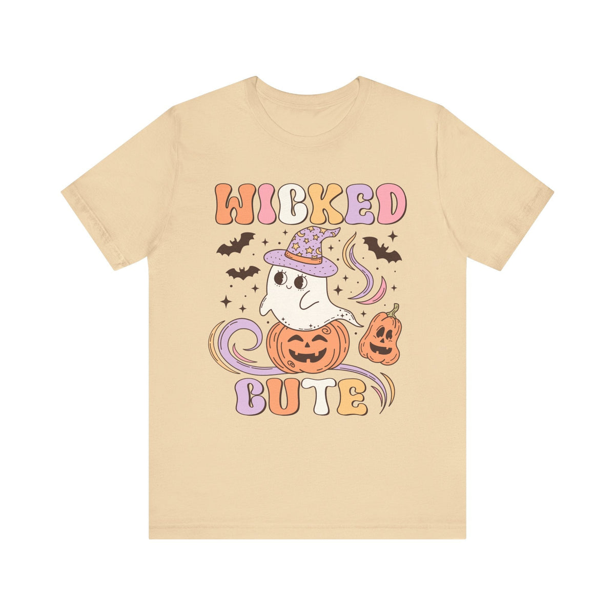 Wicked Cute Halloween Shirt - Adorable Ghost with Pumpkins Graphic Tee