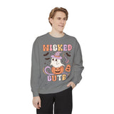 Wicked Cute Halloween Sweatshirt - Adorable Ghost with Pumpkins Graphic Sweater