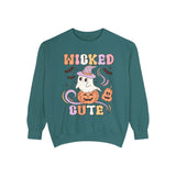 Wicked Cute Halloween Sweatshirt - Adorable Ghost with Pumpkins Graphic Sweater