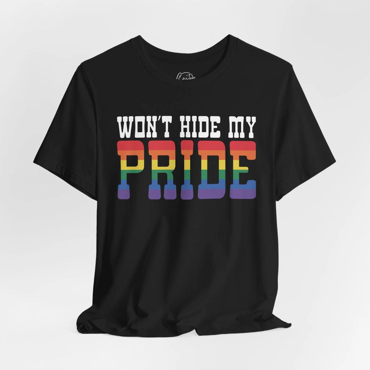 Wont Hide My Pride - Rainbow Pride Tee | Equality Shirt | LGBTQ+ Support Apparel | Colorful Gay Pride T-Shirt |