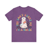 You Can't Scare Me I'm A Nurse Halloween Shirt - Fun Medical Ghost Tee