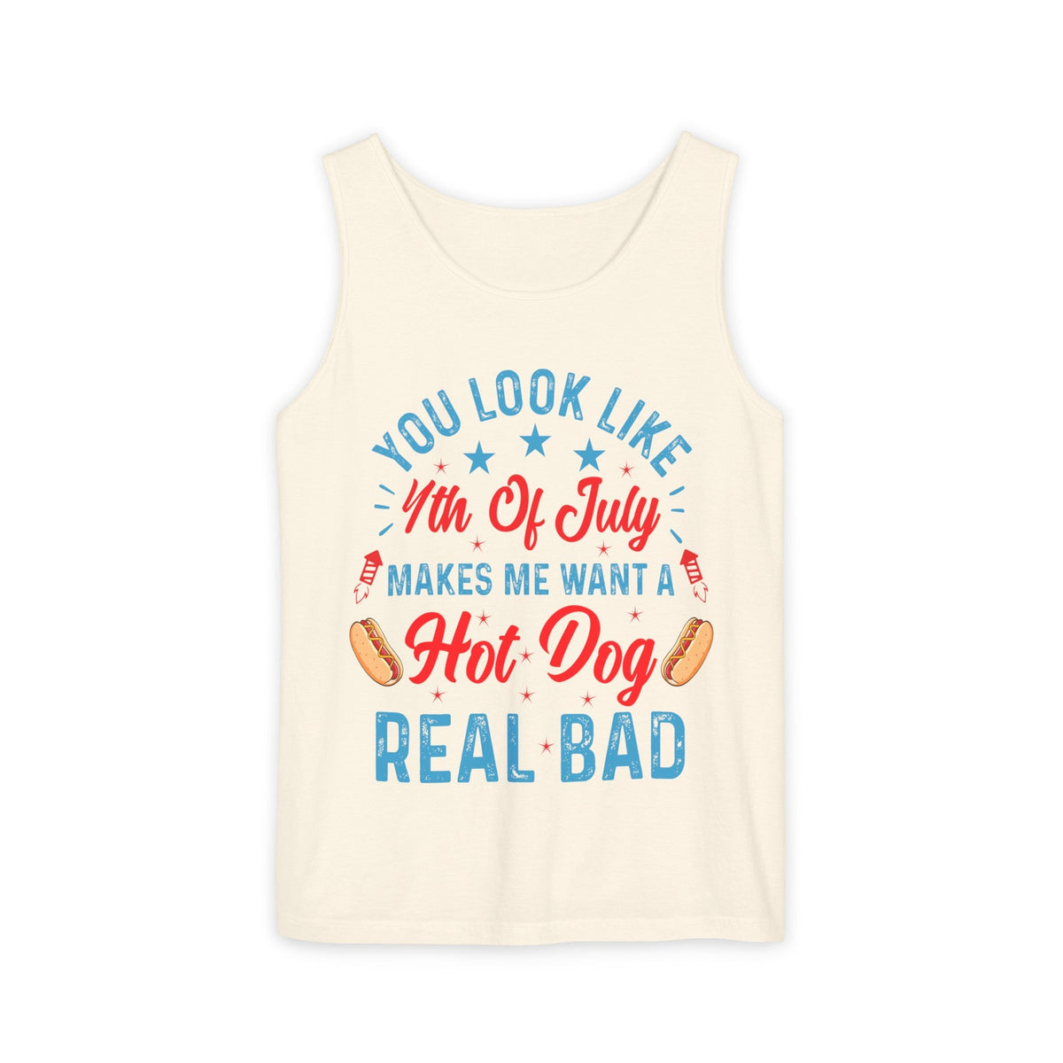 You Look Like 4th of July Unisex Garment-Dyed Tank Top