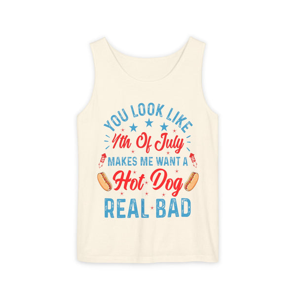 You Look Like 4th of July Unisex Garment-Dyed Tank Top