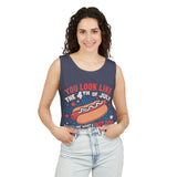 You Look Like the 4th of July Unisex Garment-Dyed Tank Top