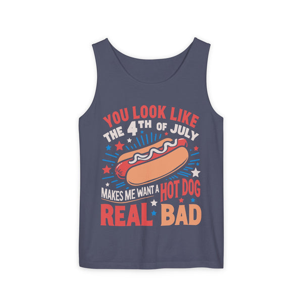 You Look Like the 4th of July Unisex Garment-Dyed Tank Top