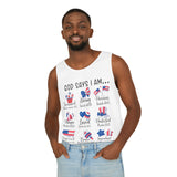 god says i am Unisex Garment-Dyed Tank Top