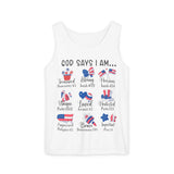 god says i am Unisex Garment-Dyed Tank Top