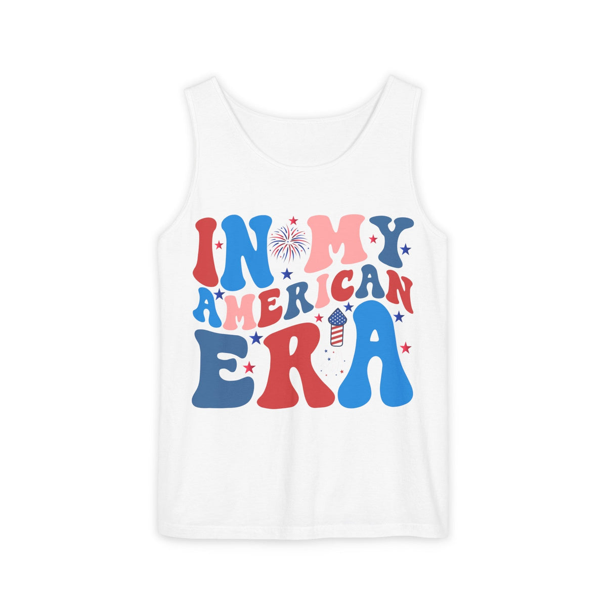 in My American Era Unisex Garment-Dyed Tank Top