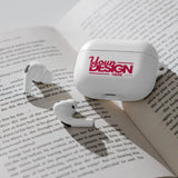 Custom AirPods Case with Photo or Text – Personalized AirPods Pro Case – Rubber Shockproof TPU Cover with Carabiner – Wireless Charging Compatible Gift Merch Crafters