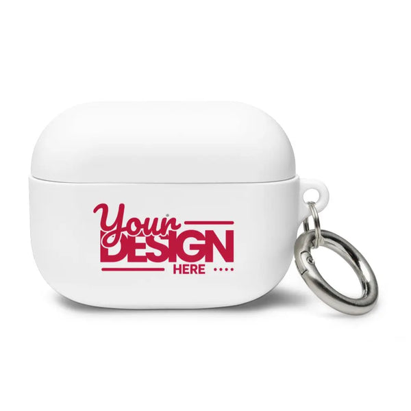 Custom AirPods Case with Photo or Text – Personalized AirPods Pro Case – Rubber Shockproof TPU Cover with Carabiner – Wireless Charging Compatible Gift Merch Crafters