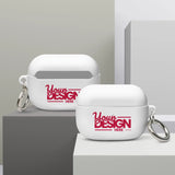 Custom AirPods Case with Photo or Text – Personalized AirPods Pro Case – Rubber Shockproof TPU Cover with Carabiner – Wireless Charging Compatible Gift Merch Crafters